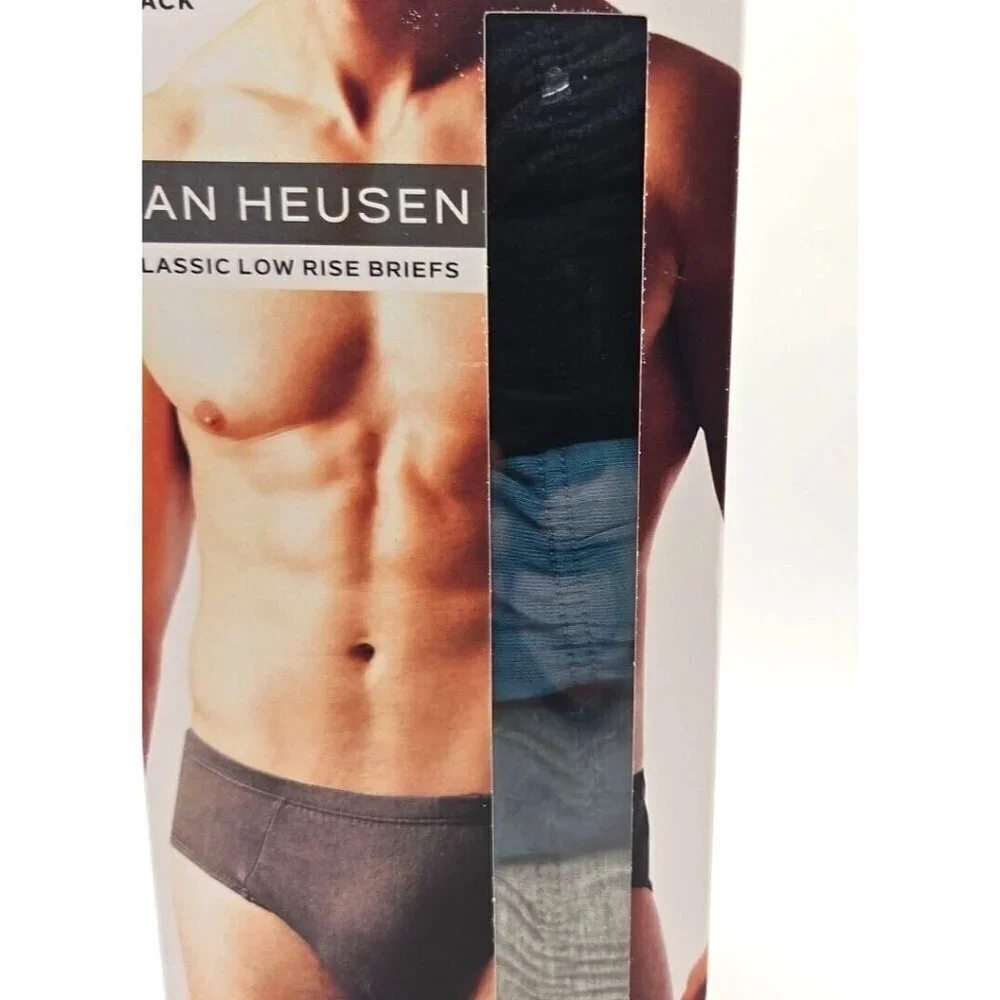 5 Pack Van Heusen Underwear Low Rise Briefs S 28-30  Multicolor Green & Blue NWT